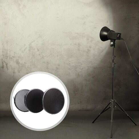Toyvian Photography and Quick Release Pulling Tab Honeycomb Grid Flash Light Diffuser with Aluminum Alloy Material and Specular Light Source Control for Studio Lighting in Kuwait