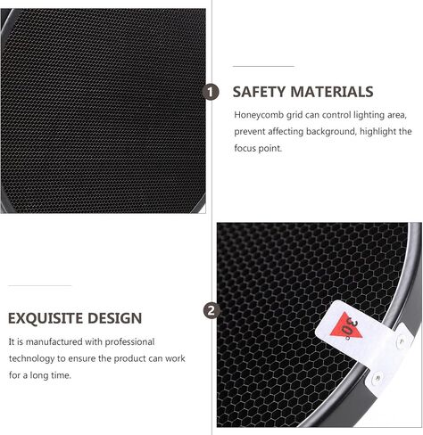 Toyvian Photography and Quick Release Pulling Tab Honeycomb Grid Flash Light Diffuser with Aluminum Alloy Material and Specular Light Source Control for Studio Lighting in Kuwait
