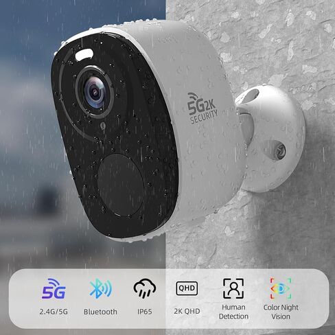 4Pack Security Cameras Wireless Outdoor 2.4G&5G WIFI, 2K Battery Powered | Cameras for Home Security,Spotlight & Siren Alarm, 2-Way Audio, Color Night Vision, AI Detection,Works w/Alexa,Waterproof in Kuwait