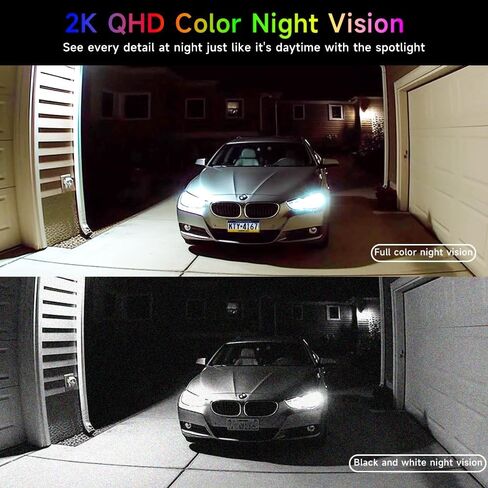 4Pack Security Cameras Wireless Outdoor 2.4G&5G WIFI, 2K Battery Powered | Cameras for Home Security,Spotlight & Siren Alarm, 2-Way Audio, Color Night Vision, AI Detection,Works w/Alexa,Waterproof in Kuwait