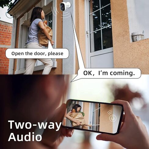 4Pack Security Cameras Wireless Outdoor 2.4G&5G WIFI, 2K Battery Powered | Cameras for Home Security,Spotlight & Siren Alarm, 2-Way Audio, Color Night Vision, AI Detection,Works w/Alexa,Waterproof in Kuwait