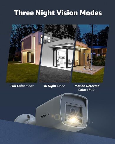 ANNKE 8CH 12MP PoE Security Camera System, Smart Dual Light, 2TB HDD | 4pcs 12 Megapixel UHD IP Bullet Cam, AI Human & Vehicle Detection, Color Night Vision, Audio Recording, Outdoor Surveillance in Kuwait
