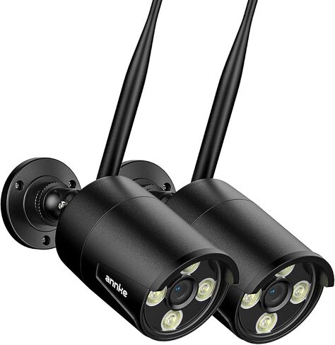 ANNKE 2-Pack Add-on Security Camera System, 5MP Outdoor Bullet Cameras | Dual-light Color Night Vision, AI Human Detection, Instant Alerts, Two-Way Audio, Metal Housing, IP66 Weatherproof, Alexa in Saudi Arabia