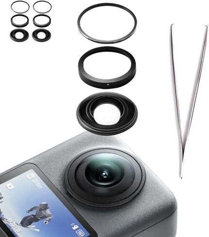 Lens Replacement Kit for DJI Osmo 360 Accessories, Portbale Optical Glass with Aluminum Alloy Ring, Camera Lens Repair Part Kit Compatible with DJI Osmo 360 Panorama Camera (1 Pack) in Saudi Arabia