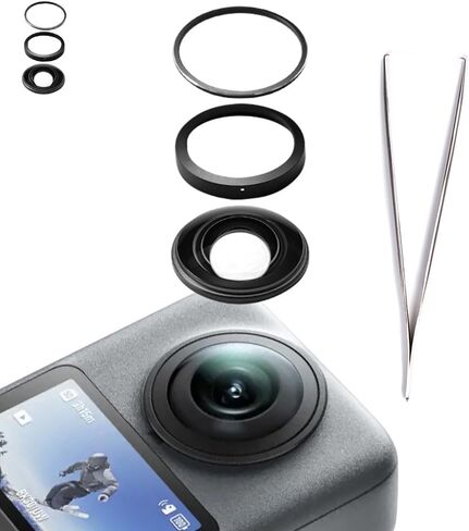 Lens Replacement Kit for DJI Osmo 360 Accessories, Portbale Optical Glass with Aluminum Alloy Ring, Camera Lens Repair Part Kit Compatible with DJI Osmo 360 Panorama Camera (1 Pack) in Saudi Arabia