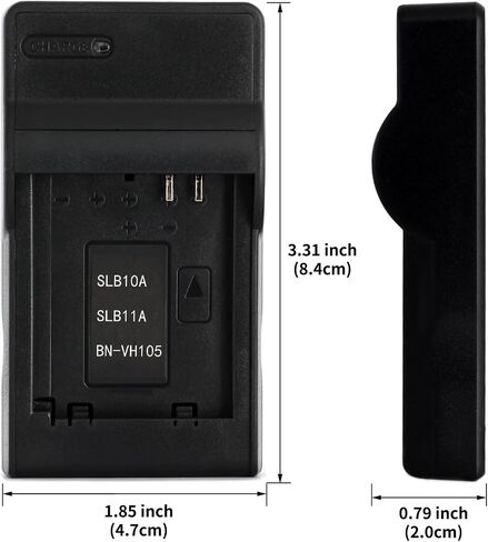 Norifon SLB-10A USB Charger for Samsung P800, PL50, PL51, PL55, PL57 | Compaitible with Samsung PL60, PL65, PL70, SL420, SL502, SL620, SL720, SL820, WB150, WB2100, WB500, WB550, WB690 Camera in Kuwait