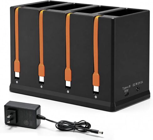Charger for Moultrie Edge Series Cellular Trail Camera Battery, 4-Channel Charging Station for Moultrie Edge, Edge PRO,Edge 2, Edge 2 PRO Rechargeable Battery in Kuwait