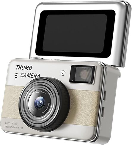 4K Pocket Mini Digital Camera 1.47 Inch Flip Screen | Y2K Retro Mini Camera 180° Flip Screen LED Fill Light Type-C Charging(Green) in Kuwait