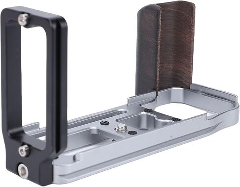 LICAEVEY L Plate, Blackwood Handle Grip for DF Camera, with 1/4 Inch Threaded Hole, Aluminum Alloy Bottom, Non Slip Pad (Black) in Kuwait