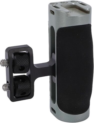 Generic Camera Cage Side Handle, Universal Ergonomic Handgrip with Adjustable 1/4in Screw 23.0 to 26.4mm, Cold Shoe Mount for DSLR Mirrorless Camera Video Recording Photography in Kuwait