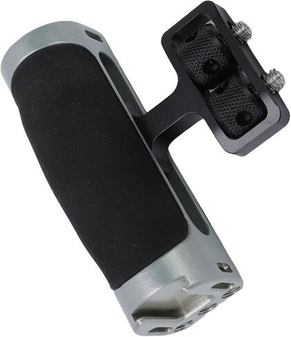 Generic Camera Cage Side Handle, Universal Ergonomic Handgrip with Adjustable 1/4in Screw 23.0 to 26.4mm, Cold Shoe Mount for DSLR Mirrorless Camera Video Recording Photography in Kuwait