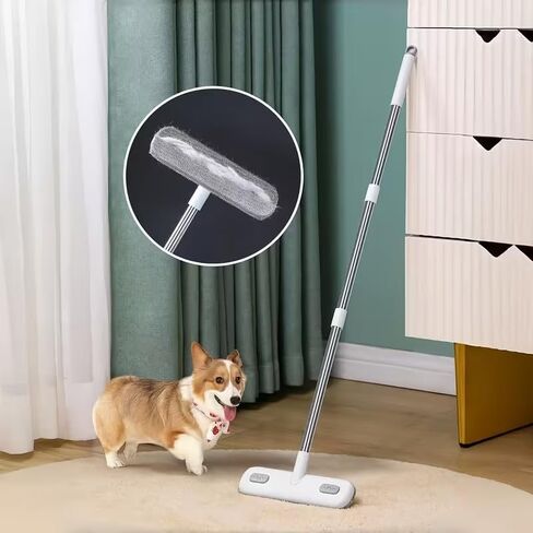 Boolavard Magic Window Cleaning Brush with a Telescopic Handle, Screen Cleaning Tool, Reusable Pet Hair Remover, Household Window and Door Cleaning Brush, Cleaning Supplies, Cleaning Tools in Kuwait