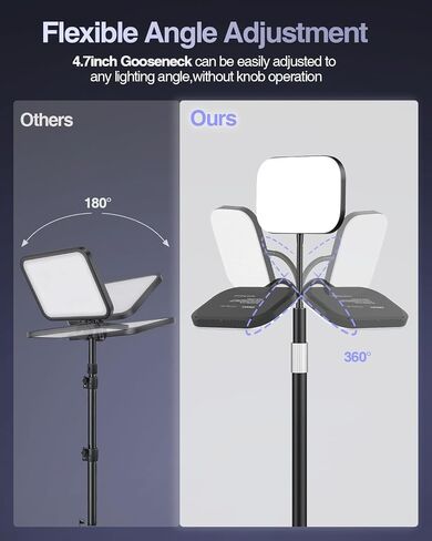 EMART Desktop Zoom Meeting Streaming Key Light with Flexible Gooseneck | Desk Video Conferencing Call Continuous Output Lighting, Content Creator Recording Selfie Light for Laptop Computer Webcam in Kuwait