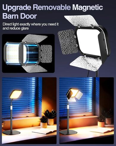 EMART Desktop Zoom Meeting Streaming Key Light with Flexible Gooseneck | Desk Video Conferencing Call Continuous Output Lighting, Content Creator Recording Selfie Light for Laptop Computer Webcam in Kuwait