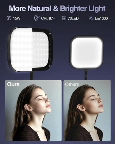 EMART Desktop Zoom Meeting Streaming Key Light with Flexible Gooseneck | Desk Video Conferencing Call Continuous Output Lighting, Content Creator Recording Selfie Light for Laptop Computer Webcam in Kuwait