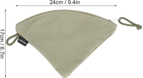Canvas Coffee Filter Bag Conical Filter Paper Holder Storage Reusable with Stainless Steel Zipper for Camping Picnic Travel in Kuwait