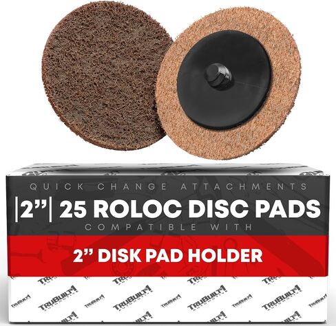 T1A Pack of 25 2" Roloc Disc Sanding Surface Conditioning Disc SC-DR, Type R - Compatible with 3M Discs or Scotch Brite Sponge - Grinding Disks Rust Remover for Metal in Saudi Arabia