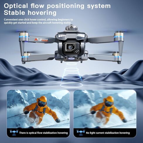 Drone with HD Camera for Adults, Foldable RC Drone with 4.3 Inch Screen on Controller, Brushless Motor, 5-Way Infrared Obstacle Avoidance, Electric Adjustable HD Camera, Optical Flow Positioning, Headless Mode, 360° Flip, Under 250g Lightweight Portable D in Kuwait