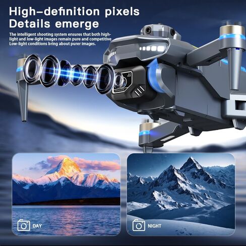 Drone with HD Camera for Adults, Foldable RC Drone with 4.3 Inch Screen on Controller, Brushless Motor, 5-Way Infrared Obstacle Avoidance, Electric Adjustable HD Camera, Optical Flow Positioning, Headless Mode, 360° Flip, Under 250g Lightweight Portable D in Kuwait