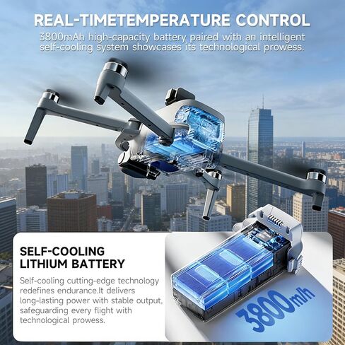 Drones With Camera For Adults 4k 50 Mins Flight 2 Battery Drone | Gps Drone ,With Screen On Controller,Adjustable Camera 90 °,Auto Return,Obstacle Sensing,Ai Track, For Beginner Toy Gifts in Kuwait