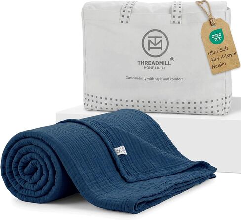 Threadmill Cotton Swaddle Blanket, Muslin, Sage Green, 4-Layer, Breathable | 100% Cotton, Muslin Weave, 41x37 in, Breathable, OEKO-TEX Certified, Machine Washable in Saudi Arabia