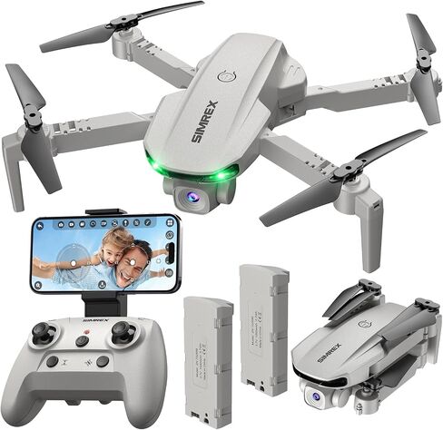 SIMREX Drone With Camera for Kids Beginner & Adults – Foldable RC Quadcopter with Altitude Hold, Optical Flow Positioning , Indoor Mini Drone with One Key Start, Headless Mode, 3D Flip, Gift for Boys & Girls & Teenagers in Saudi Arabia