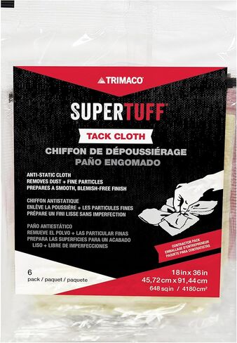 Trimaco SuperTuff Tack Cloth, 18-inch x 36-inch, 6 Count- Pack of 2 in Kuwait