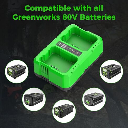 2Port 80V Charger Compatible with Greenworks Pro 80V Battery, Replacement for Greenworks 80V Battery Charger-Fast Charging & Safe Power Supply in Saudi Arabia