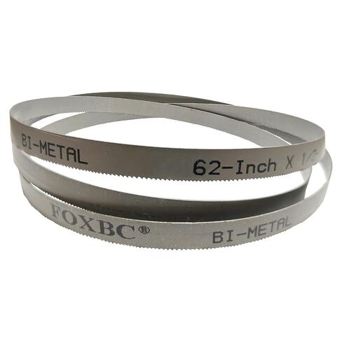 FOXBC 62 Inch Metal Bandsaw Blades, 62" x 1/2" x 24 TPI Metal Cutting Fits Craftsman, Delta, POWERTEC, Ryobi, Wen, Skil 9" Bandsaw in Kuwait
