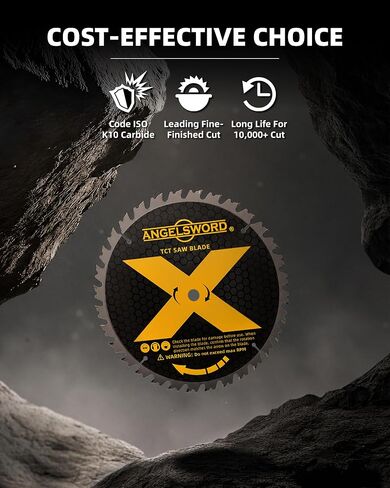ANGELSWORD 4-1/2 Inch Circular Saw Blade, 7/8" Arbor Used on Angle Grinder, 24T for Framing&40T for Ripping, Cross Wood Cutting, 4 Pack, with 3/8"&5/8" Bushing in Kuwait