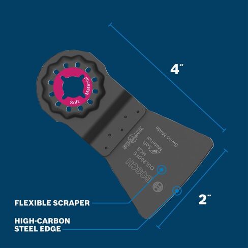Bosch OSL200FS 2 In. Starlock® Oscillating Multi Tool High-Carbon Steel Flexible Scraper Blade in Kuwait