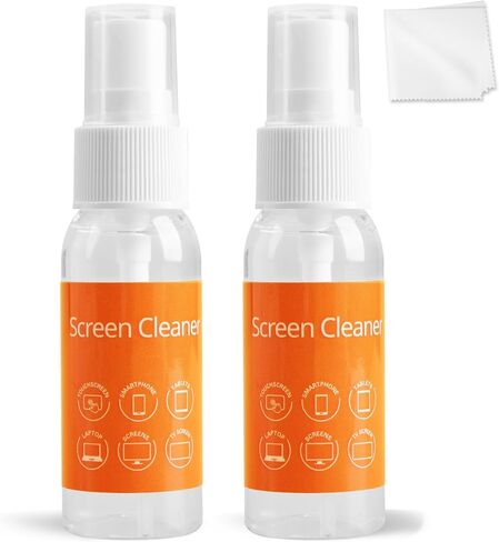 Ordilend Screen Cleaner Refill Kit for Keyboard Cleaning Kit Laptop Cleaner | Streak-Free Spray, for Computer, Phone, Pad, Includes Microfiber Cloth, 60ML in Kuwait