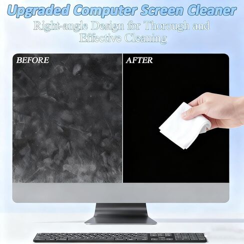 Ordilend Screen Cleaner Refill Kit for Keyboard Cleaning Kit Laptop Cleaner | Streak-Free Spray, for Computer, Phone, Pad, Includes Microfiber Cloth, 60ML in Kuwait