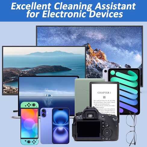 Ordilend Screen Cleaner Refill Kit for Keyboard Cleaning Kit Laptop Cleaner | Streak-Free Spray, for Computer, Phone, Pad, Includes Microfiber Cloth, 60ML in Kuwait