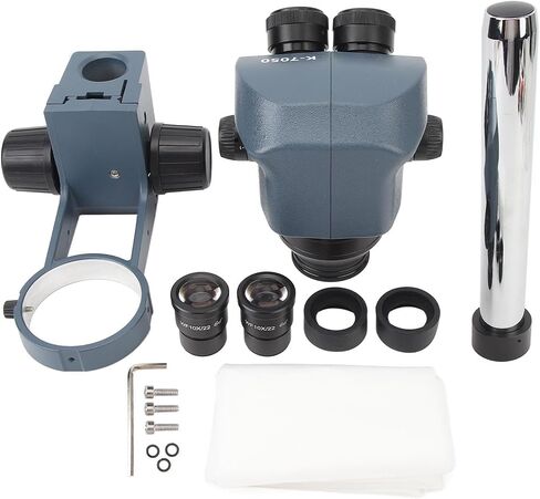 Trinocular Stereo Microscope Clear Imaging 7-50X Magnification 0.7-5X Zoom Lens for Inspection Maintenance in Kuwait