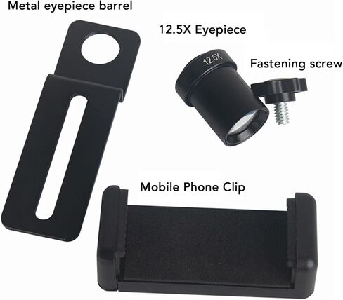 Fabater Microscope Lens Cellphone Adapter, 12.5X Microscope Smartphone Camera Adapter, Mobile Phone Holder, Connect Mobile Phone to Tube 23.2mm in Kuwait