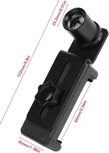 Fabater Microscope Lens Cellphone Adapter, 12.5X Microscope Smartphone Camera Adapter, Mobile Phone Holder, Connect Mobile Phone to Tube 23.2mm in Kuwait