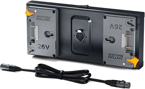 Anton Bauer 26V Gold Mount Plus Dual Mounting Plate for ARRI SkyPanel S-60C/-30C | Includes dual mounting plate, 4-pin XLR cable, light stand clamp and warranty for mounting, cabling and power in Kuwait