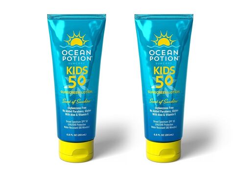 Ocean Potion Kids Sunscreen SPF 50, Broad Spectrum UVA/UVB Protection with Aloe and Vitamin E, Non-Greasy Sunscreen Lotion for Kids 6.8 oz in Kuwait