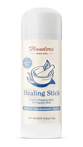 Flanders Healing Balm Stick - آمن لجميع الأعمار ، والبشرة والشفاه المهيجة ، والمرح الحلمة ، والطفح الجلدي ، والبشرة الخام ، والخدين المحرقة بالرياح ، والخوف ، غير معقولة (0.5 أوقية) in Kuwait