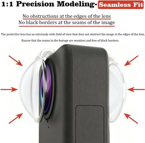 Upgrade Lens Guard+2 Pack Screen Protector for DJI Osmo 360 Accessories | Camera Lens Protector Anti-Scratch PC Lens Protector Cover HD Tempered Glass Accessories Kit Compatible with Osmo 360 Camera in Kuwait