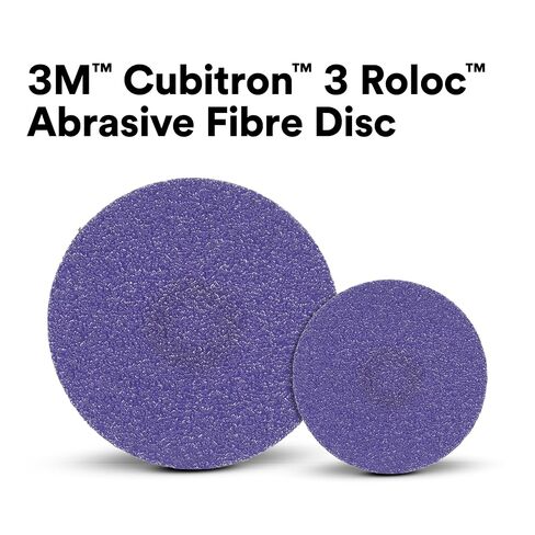 3M Cubitron II Roloc Fibre Disc, 786C, 33389, 3 in, 36+ Grade | 15 Pack, Grinding, Weld Blending, Deburring, High Cut Rate, Long Life in Kuwait
