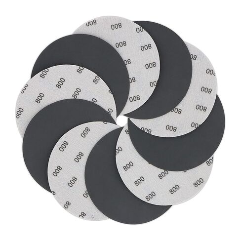 VIBRATITE 70PCS 5 Inch Hook & Loop Sanding Discs, 8 Holes 400-3000 Grit | Silicon Carbide Abrasive, Wet Dry Sandpaper Assortment for Orbital Sanders, Wood, Metal & Auto Finishing ﻿ in Kuwait