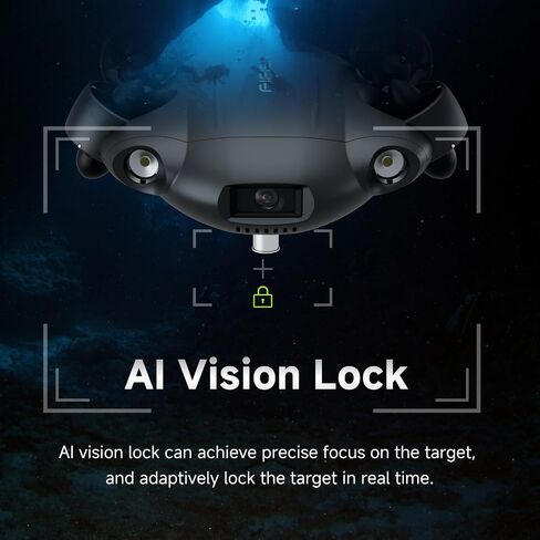 QYSEA FIFISH V6 Expert M100 with 6 Hours Working Time, AI Vision Lock Underwater Drone, QYSEA Underwater Robot with EPP Case, Q-interface, Portable ROV with 4K Camera, 330ft Dive in Kuwait