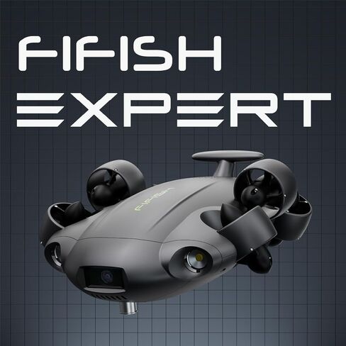 QYSEA FIFISH V6 Expert M100 with 6 Hours Working Time, AI Vision Lock Underwater Drone, QYSEA Underwater Robot with EPP Case, Q-interface, Portable ROV with 4K Camera, 330ft Dive in Kuwait