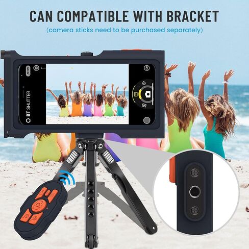 Willbox Professional Remote Control Diving Phone Protective Case, Outdoor Swimming Snorkeling Surfing Underwater Photo Video Housing for No More Than 6.9 Inch Smartphones in Kuwait