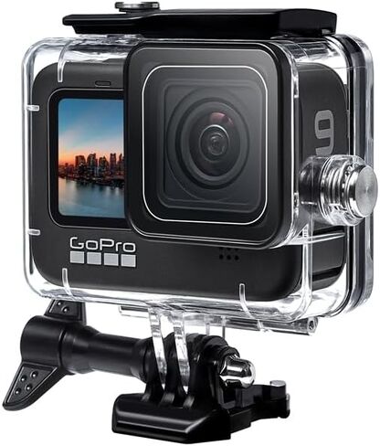 for Gopro for Hero 9/10 Black Camera 40M Waterproof Case Diving Housing Cage Hard Shell Toughened Glass Lock Seal Protective Box(Pink Filter Set) in Kuwait