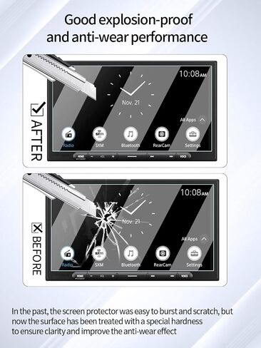 Screen Protector for Sony XAV-AX4000 6.95-Inch Multimedia Receiver,High-definition Scratch Resistant Nanofilm Film,HD Clear,Bubble Free,Touch Sensitive,Easy Installation,2 Pack in Kuwait