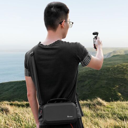 Skyreat Osmo Pocket 3 Case, Portable PU Storage Protective Bag for DJI Osmo Pocket 3 Creator Combo Accessories (Black) in Kuwait