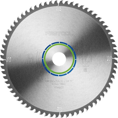 Festool 494607 Aluminium Saw Blade HW 260x2,4x30 TF68 120, KS 88, Type.KAPEX-Mati.Alu/PVC-Ø mm.260-Alés.3 in Kuwait